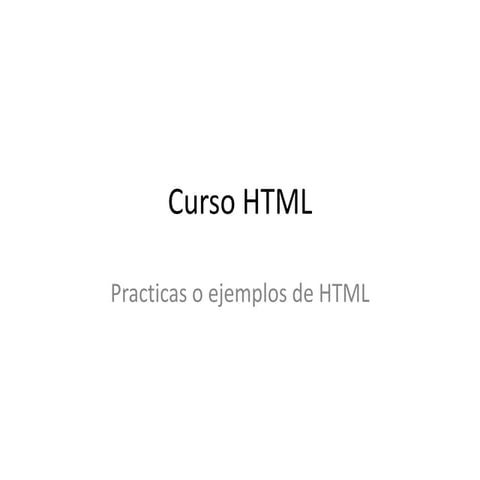 Ejemplos de HTML
