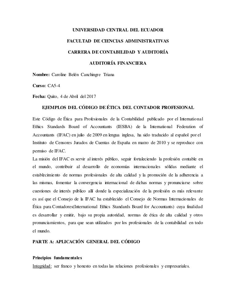 Como Hacer Un Codigo De Etica Profesional Ejemplo Fácil