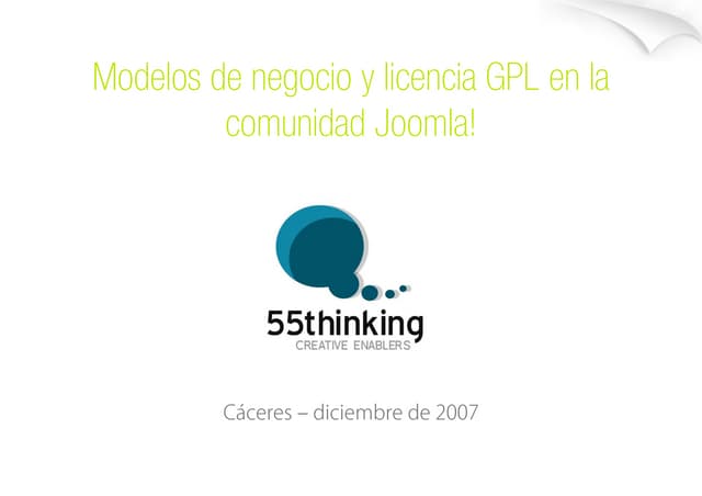 Ejemplos de modelos de negocio basados en la licencia GPL en la comunidad joo...