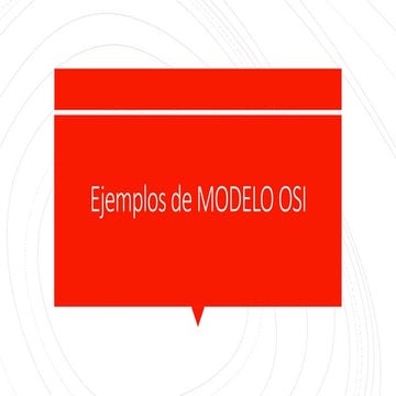 Ejemplos de modelo osi