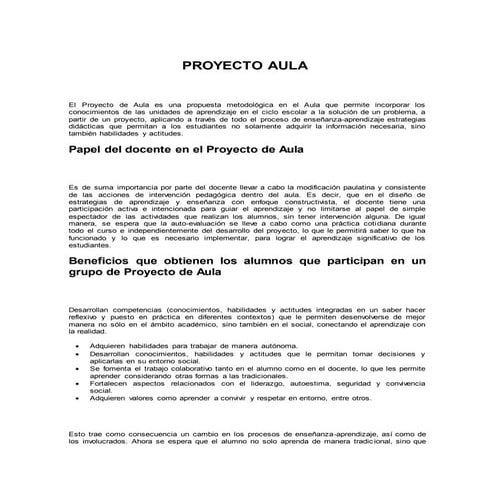Ejemplos de proyecto aula