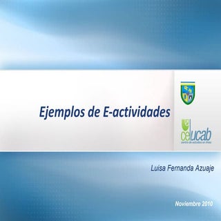 Ejemplos e actividades
