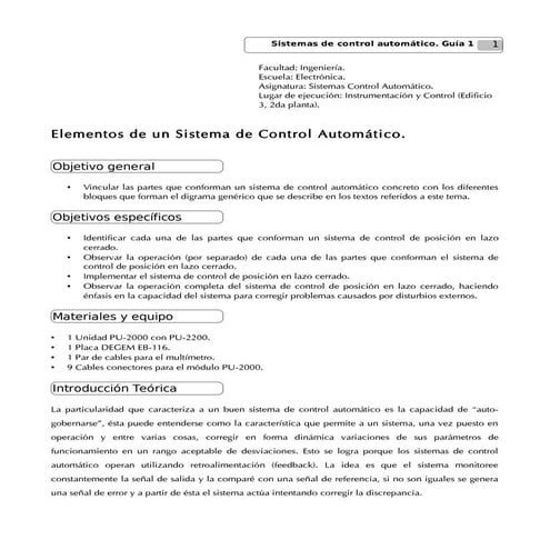 Ejemplo sistema de control de una plancha