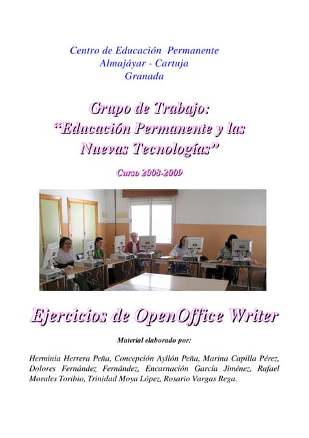 Ejercicios de open office writer