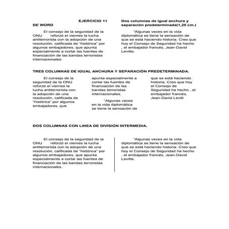 Ejercicio 11 de word