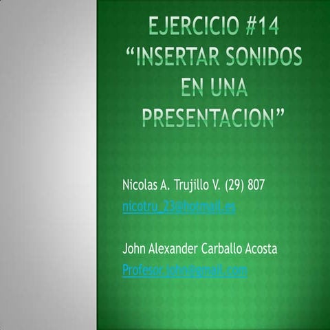 Ejercicio 14