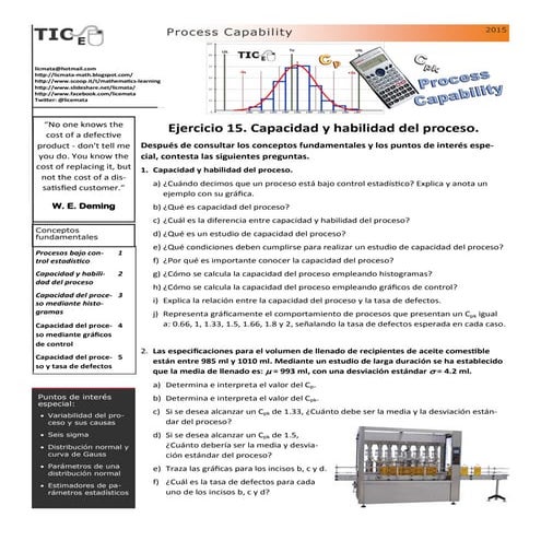 Process Capability Exercise | PDF