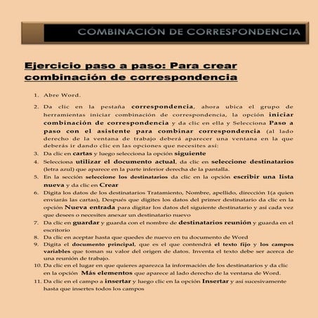 Ejercicio1 combinacion de correspondencia