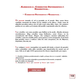 Ejercicio 1 corregir ortografía y g...