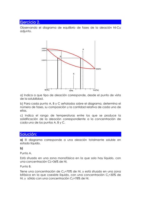 Ejercicios resueltos diagrama de fases | PDF