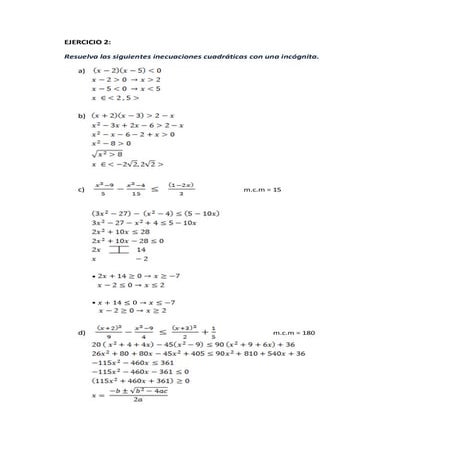 Ejercicio 2 - Mat. I