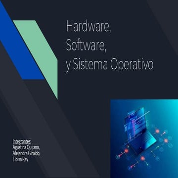 Hardware, software y sistema operativo. 