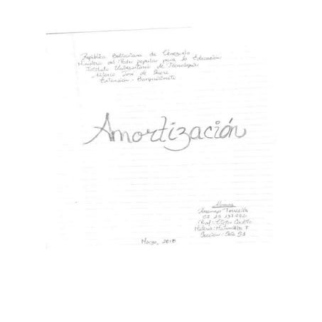 Ejercicio amortización