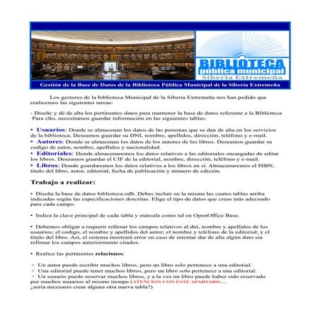 Ejercicio biblioteca