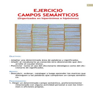 EJERCICIO SOBRE CAMPOS SEMÁNTICOS