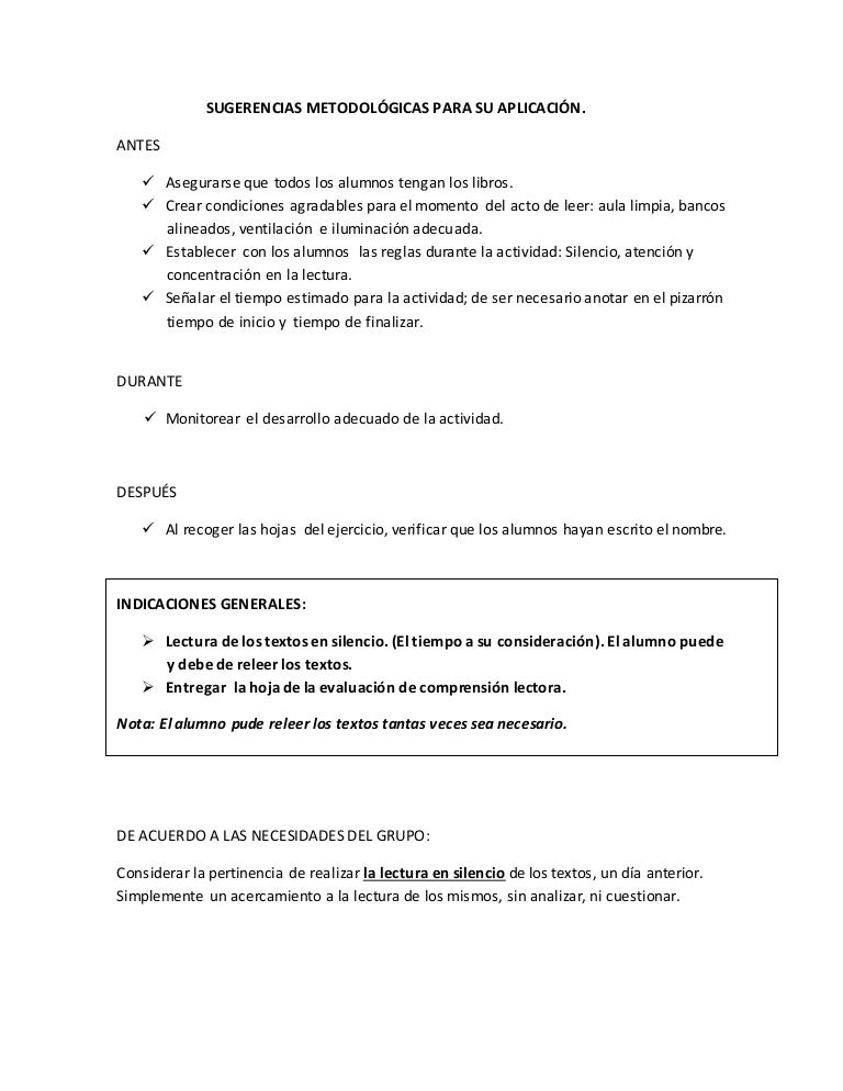 Ejercicio comprension lectora Ejercicio comprension lectora