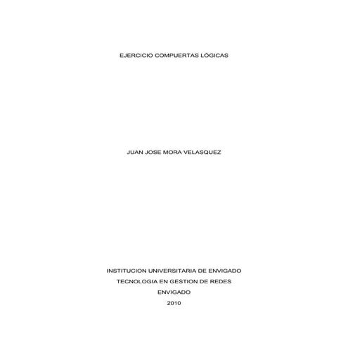 Ejercicio compuertas lógicas