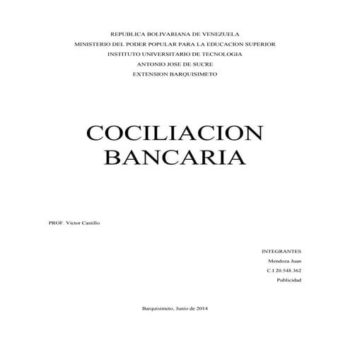 CONCILIACION BANCARIA