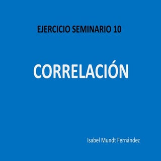 Ejercicio correlacion