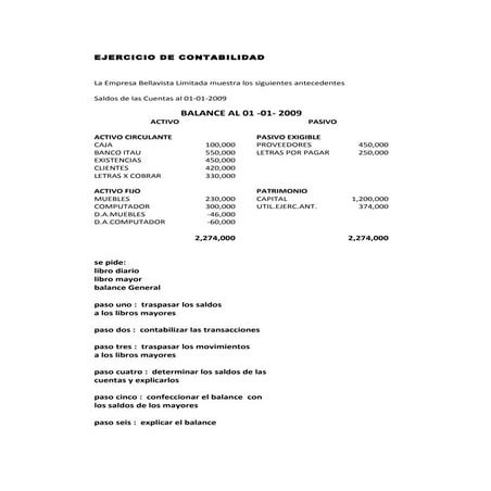 Ejercicio de contabilidad