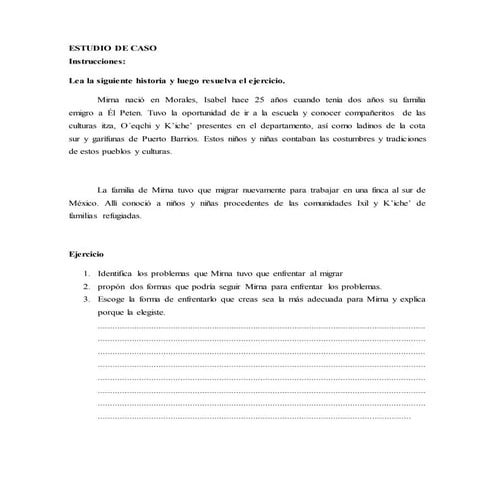 Ejercicio de estudio de caso