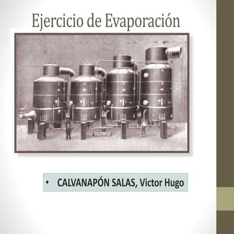 Ejercicio de evaporacion