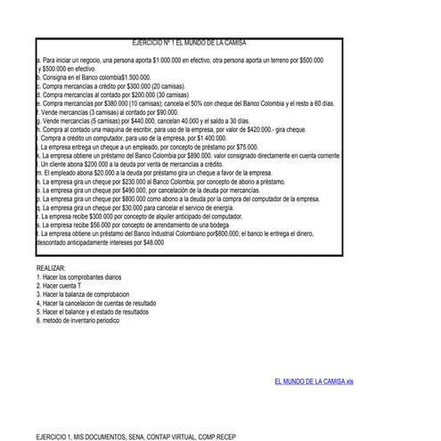 Ejercicio De La Camisa Ok 1