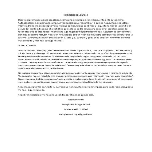 Ejercicio del espejo