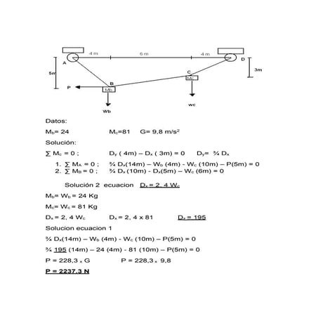 Ejercicio de mecanica