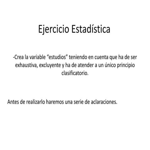 Ejercicio estadística