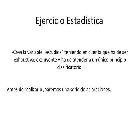 Ejercicio estadística