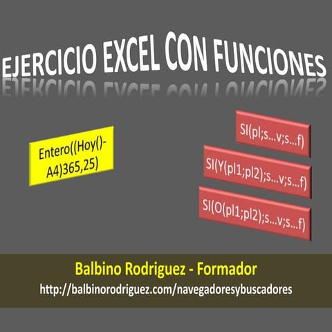 Ejercicio excel con funciones