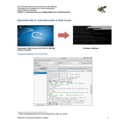 Ejercicio No.1: Introducción a Kali Linux