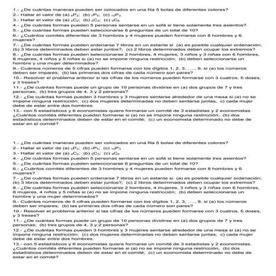 Ejercicio permutaciones