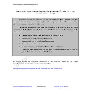Ejercicio resuelto de oligopolio: S...
