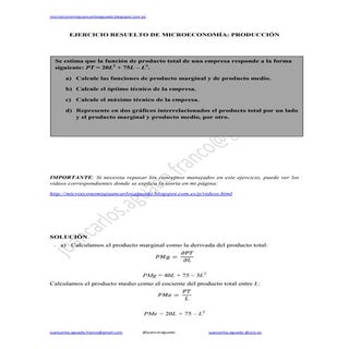 Ejercicio resuelto de microeconomía...