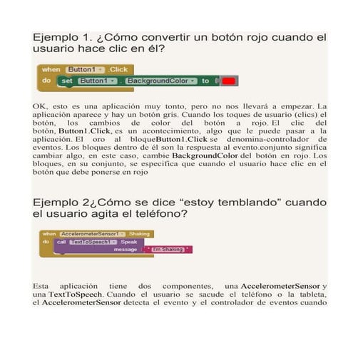 Ejercicios app inventor
