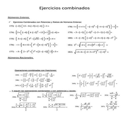 Ejercicios combinados