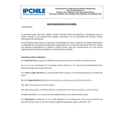 Ejercicios cubicacion 1