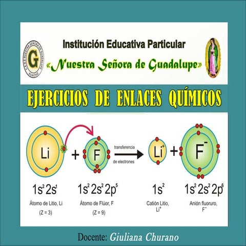 Ejercicios  de  enlaces  químicos