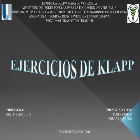 Ejercicios de klapp