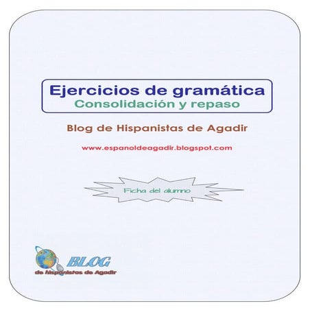 Ejercicios de lengua española.ficha de alumno