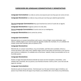 Ejercicios de lenguaje connotativo ...