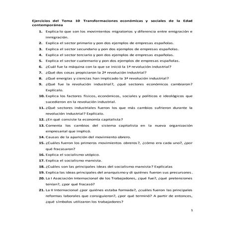 Ejercicios del tema 10 las transformaciones económicas y sociales de la edad ...