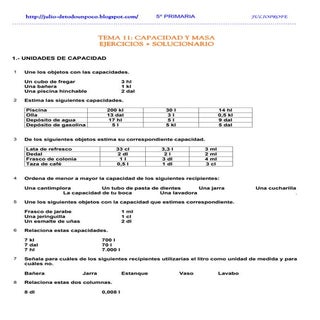 Ejercicios + Solucionario  de Masa ...