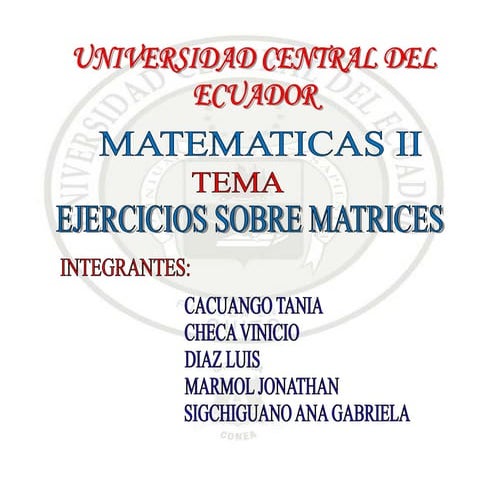 Ejercicios de matrices