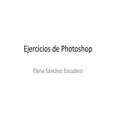 Ejercicios de photoshop