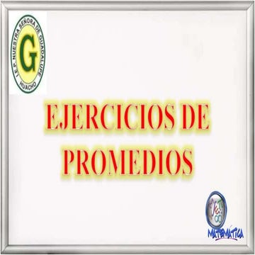 Ejercicios de promedios   4º