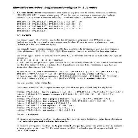 Ejercicios de redes deber