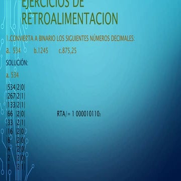 Ejercicios de retroalimentacion